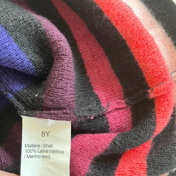 Sonia Rykiel Enfant Wool Multicolor Striped Long Sleeve Dress size 8 - Picture 10 of 10
